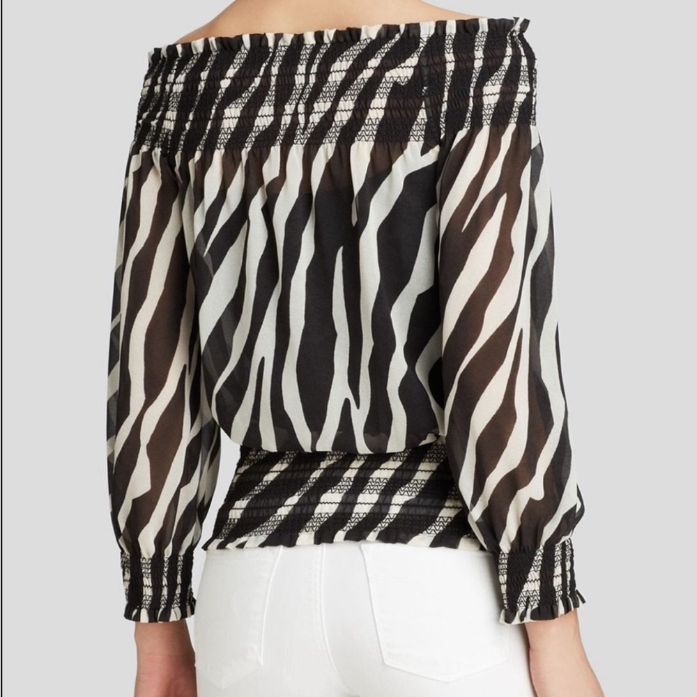 Animal print top - wear off the shoulder or not!